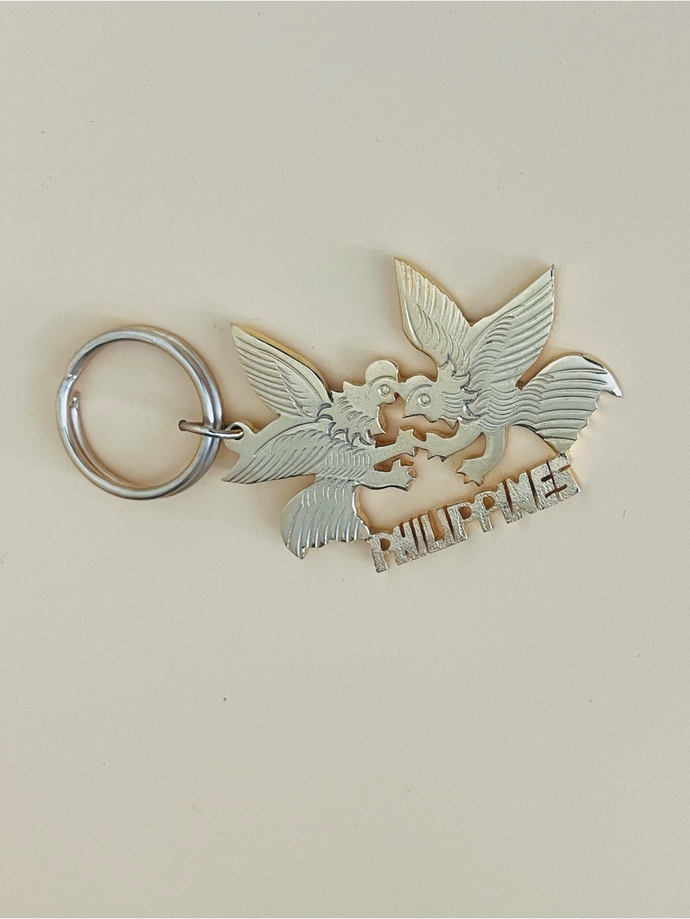 Philippines Souvenir keychain gold tone